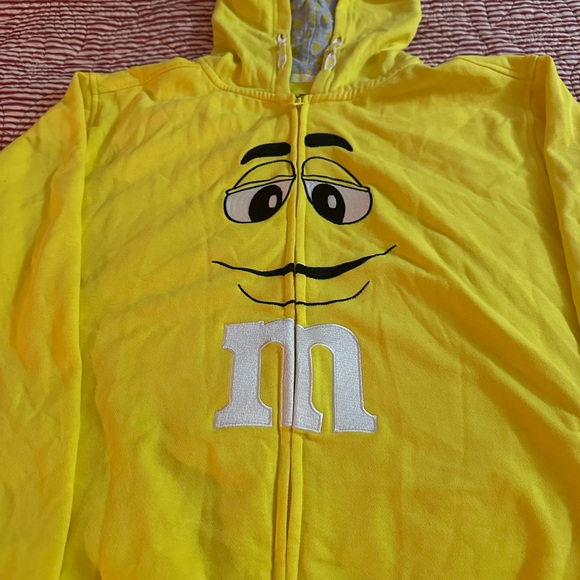 M&M'S Yellow Hoodie with White Logo - Picture 1 of 8